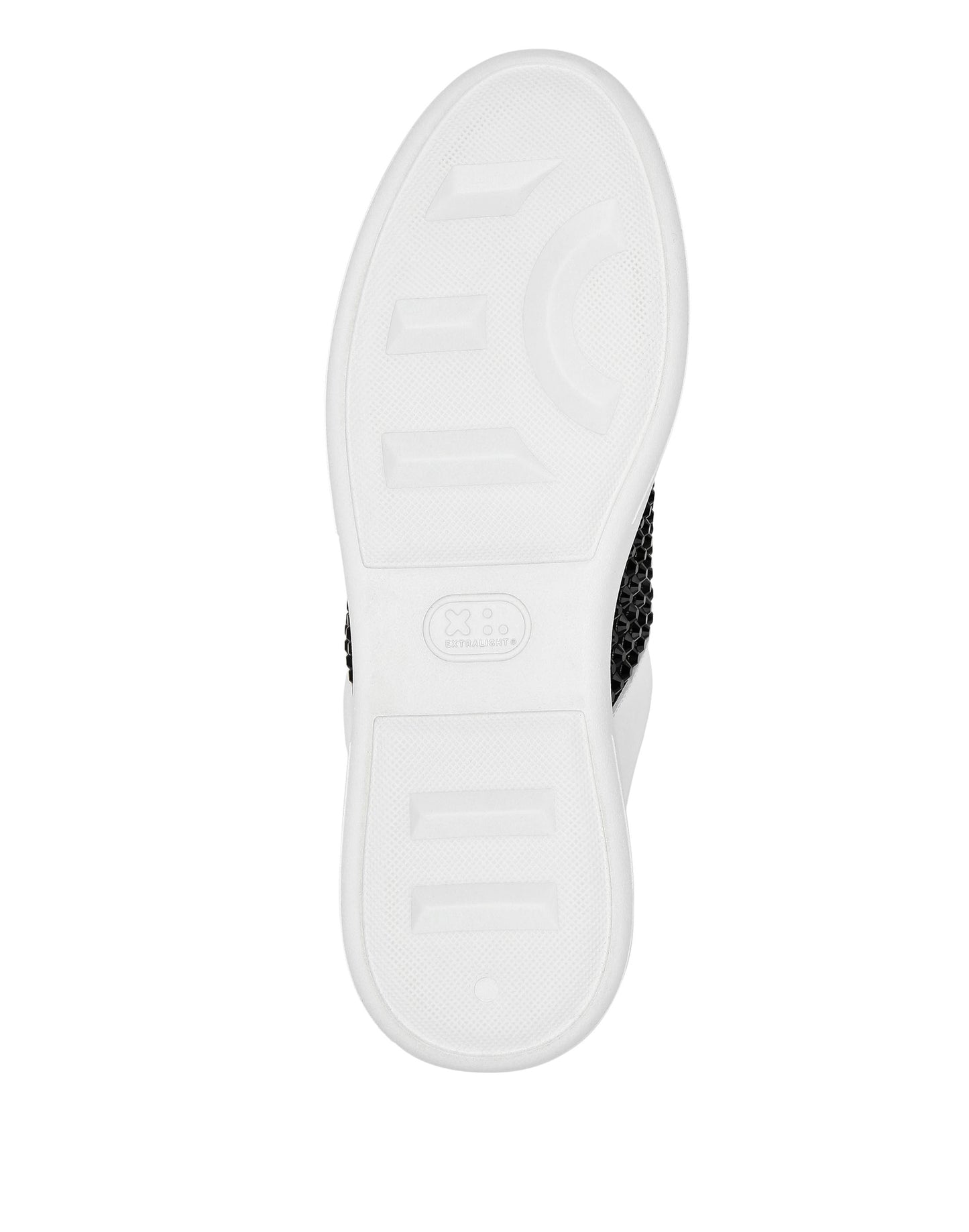 Mix Leather Lo-Top Sneakers Crystal white / black