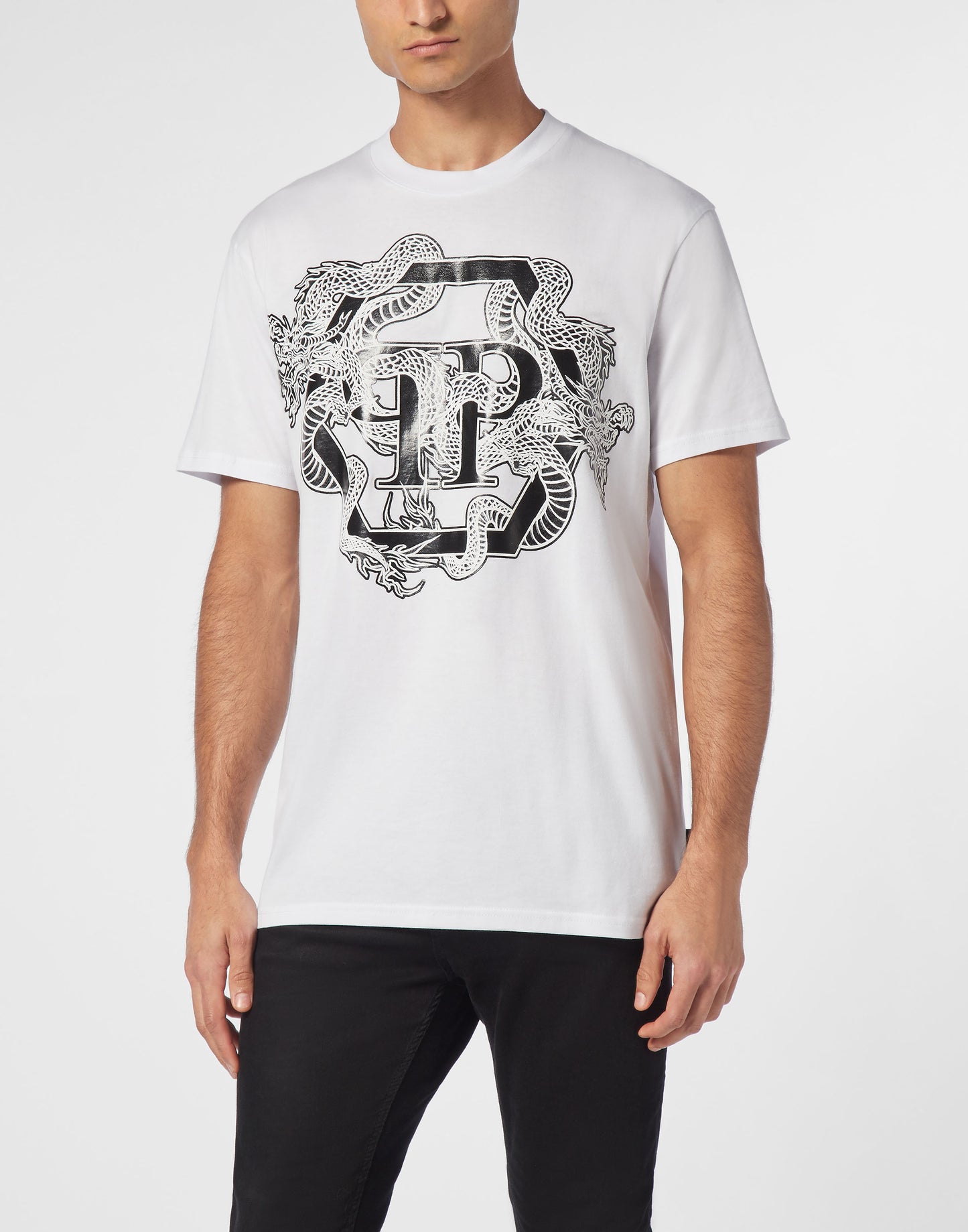 T-shirt Round Neck SS Dragon Hexagon