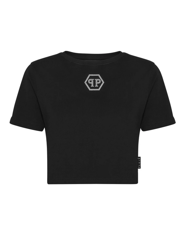 PHILIPP PLEIN T-shirt Round Neck SS Crystal Hexagon
