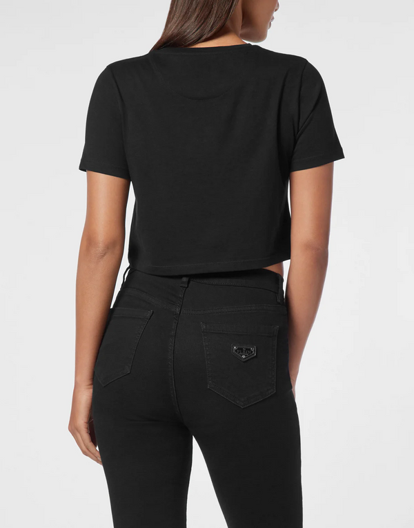 Philipp Plein｜T-shirt Round Neck SS Crystal Hexagon 女款T恤