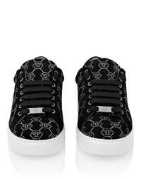 Philipp Plein｜Nappa Leather Lo-Top Sneakers Strass Monogram 男款運動鞋