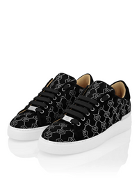 Philipp Plein｜Nappa Leather Lo-Top Sneakers Strass Monogram 男款運動鞋