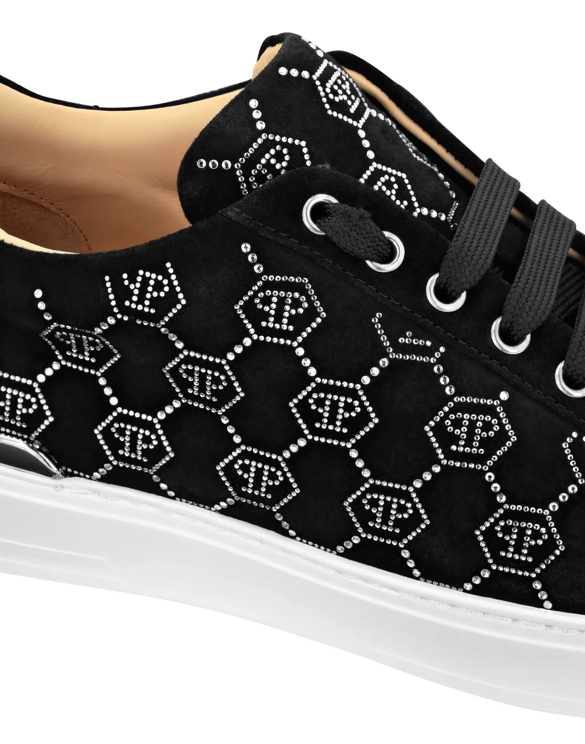 Philipp Plein｜Nappa Leather Lo-Top Sneakers Strass Monogram 男款運動鞋