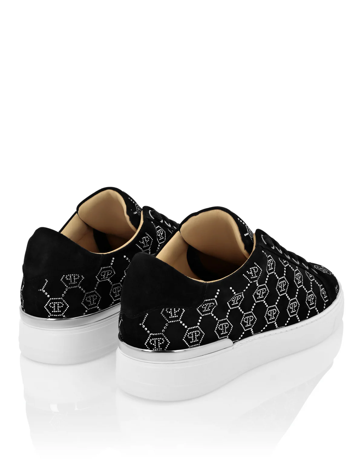Philipp Plein｜Nappa Leather Lo-Top Sneakers Strass Monogram 男款運動鞋