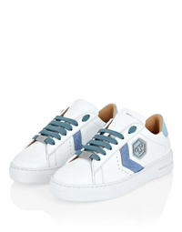 PHILIPP PLEIN Lo-Top Leather Arrow Force Strass Sneakers