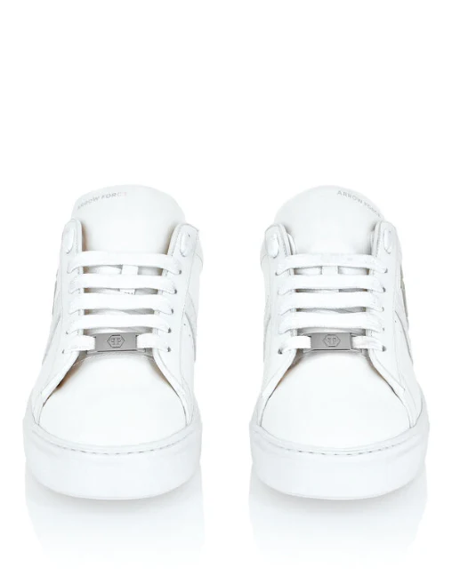 Philipp Plein｜Lo-Top Crocco Printed Arrow Force Sneakers 男款運動鞋