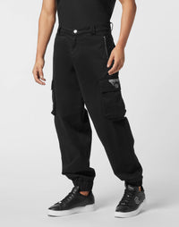 Philipp Plein Cargo Pants 男款工裝褲側面立體口袋版型展示