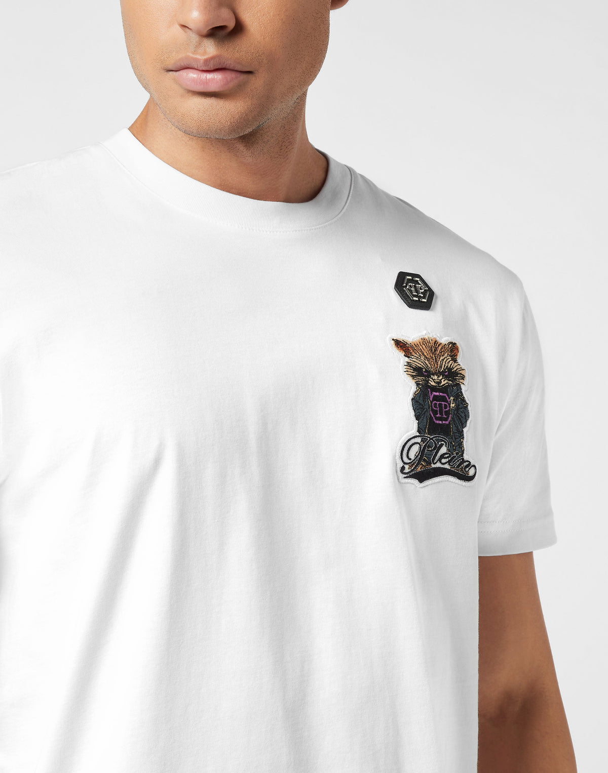 Philipp Plein Raccoon Signature 浣熊刺繡細節與造型特寫