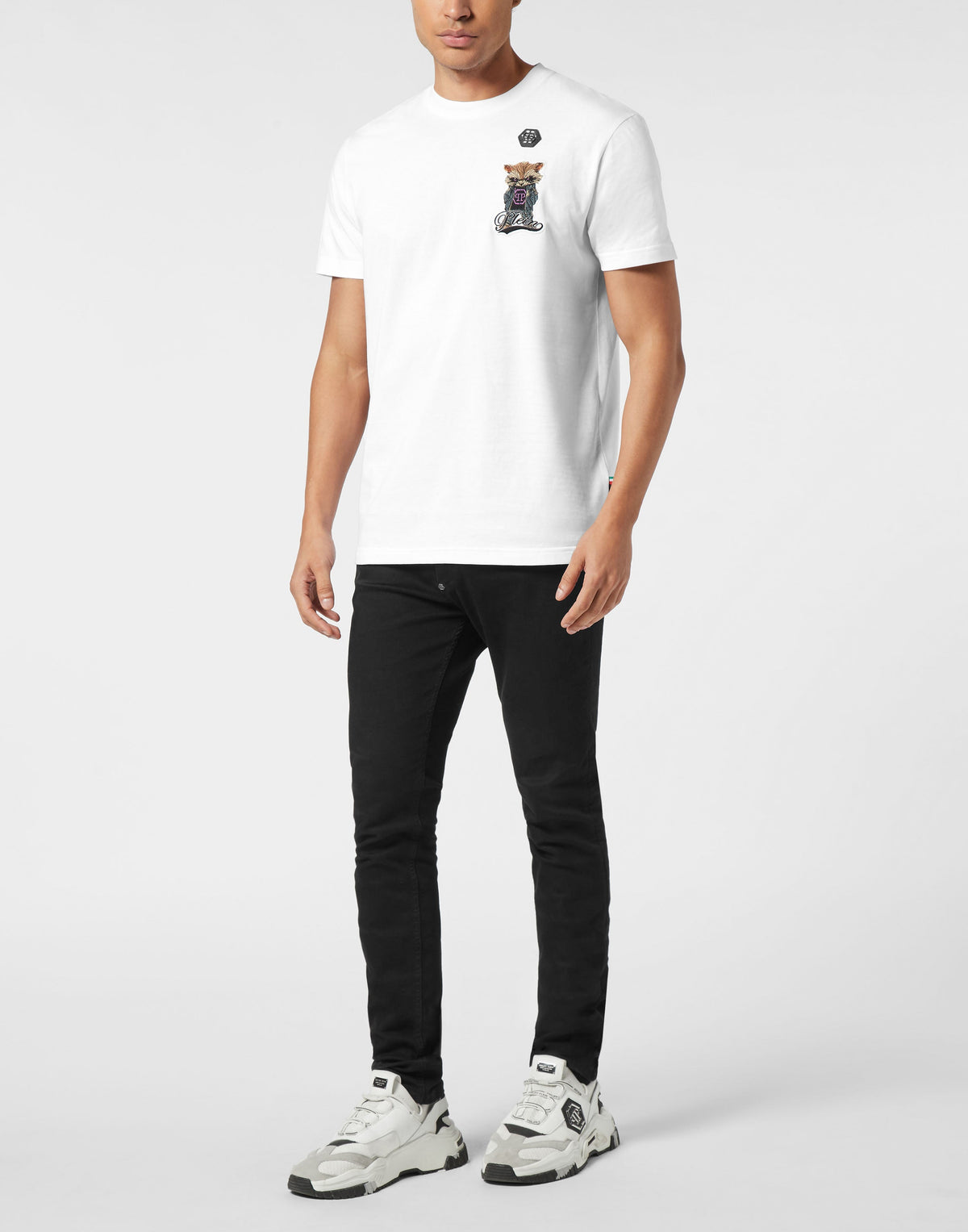 Philipp Plein T-Shirt Raccoon 側面版型展示