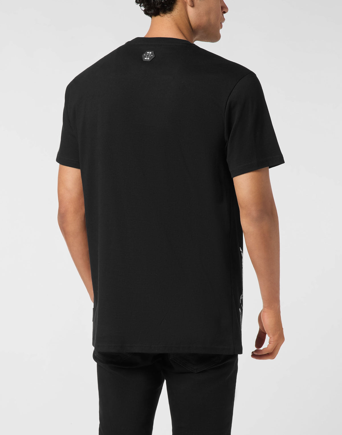 Philipp Plein T-Shirt Chrome Crest Skull 側面版型展示