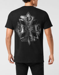 Washed Round Neck T-Shirt Destroyed Crest-YC Group|Luxury Fashion