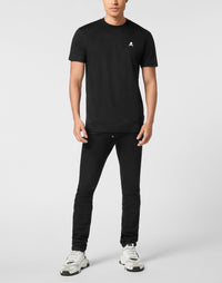 Philipp Plein Basic Round Neck T-Shirt Skull 男款黑色極簡T恤穿搭示範 189cm L號