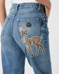 Philipp Plein｜Mom Fit Jeans Bambi 女款牛仔褲