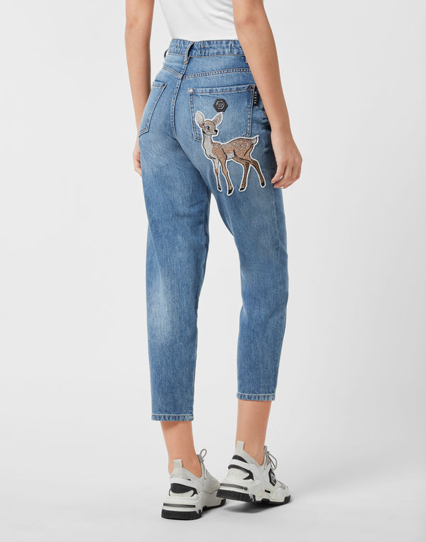 Philipp Plein｜Mom Fit Jeans Bambi 女款牛仔褲