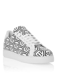PHILIPP PLEIN Nappa Leather Low Top Sneakers Big Monogram