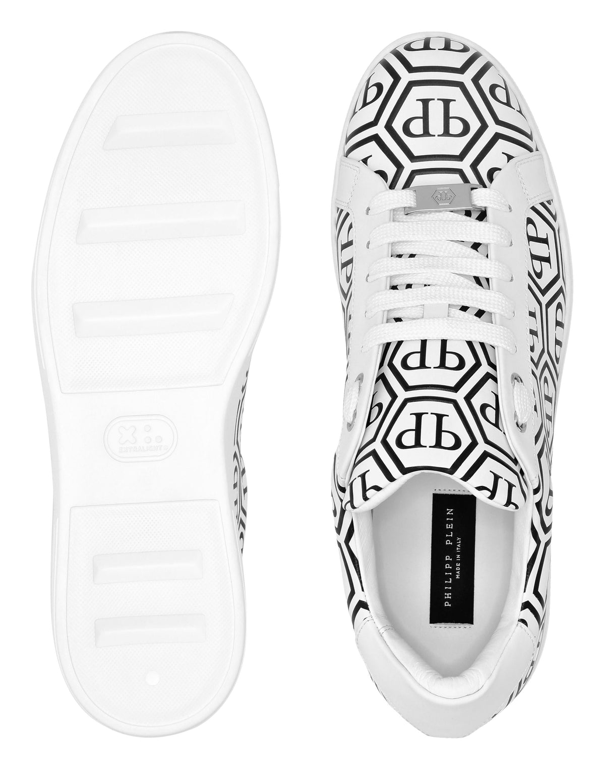 Philipp Plein｜Nappa Leather Low Top Sneakers Big Monogram 男款運動鞋