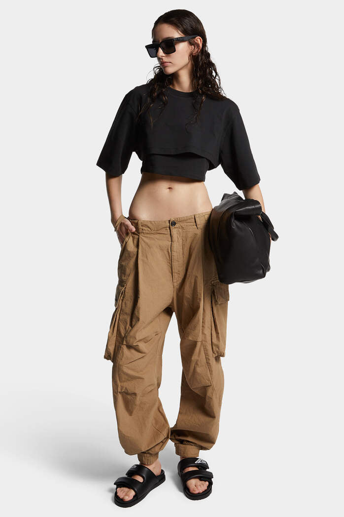 DSQUARED2｜CROPPED LOOSE FIT ICON NEW GENERATION T-SHIRT 女款T恤