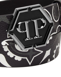 Philipp Plein｜Leather Belt Paisley 皮帶