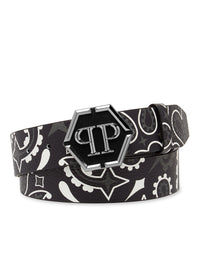 PHILIPP PLEIN Leather Belt Paisley