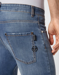 Philipp Plein｜Denim Trousers Super Straight Cut Sunset 男款牛仔褲