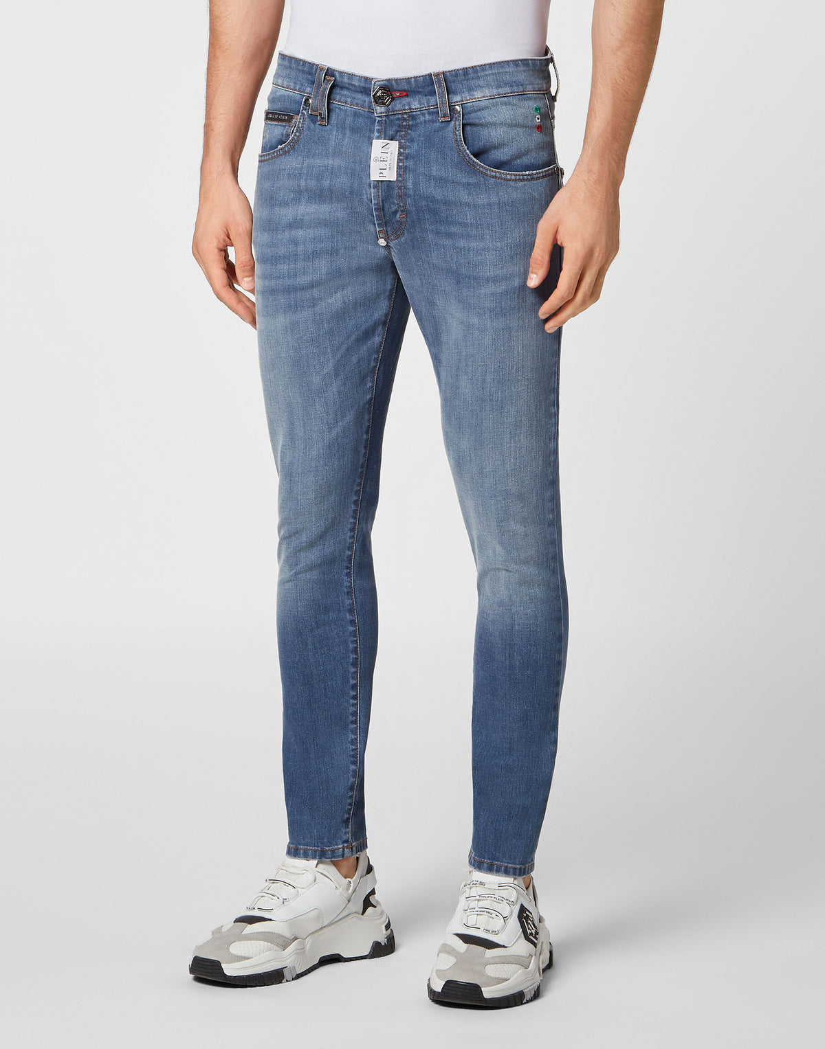 Philipp Plein｜Denim Trousers Super Straight Cut Sunset 男款牛仔褲
