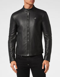 Leather Moto Jacket Black