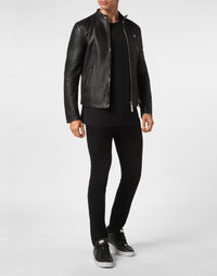 Leather Moto Jacket Black