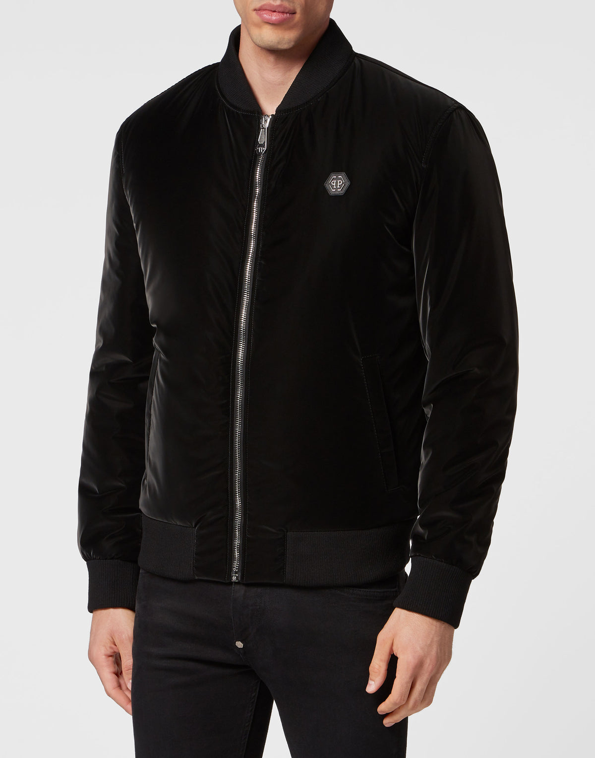 Philipp Plein｜Nylon Bomber black 男款夾克