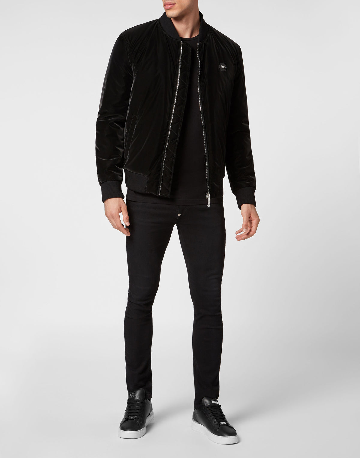 Philipp Plein｜Nylon Bomber black 男款夾克