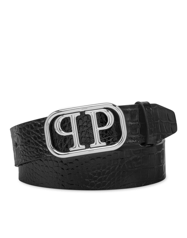 PHILIPP PLEIN Crocco Leather Belt