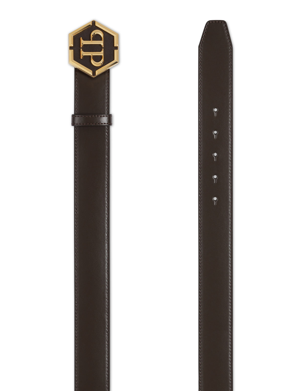 Philipp Plein｜Leather Belt Hexagon 皮帶