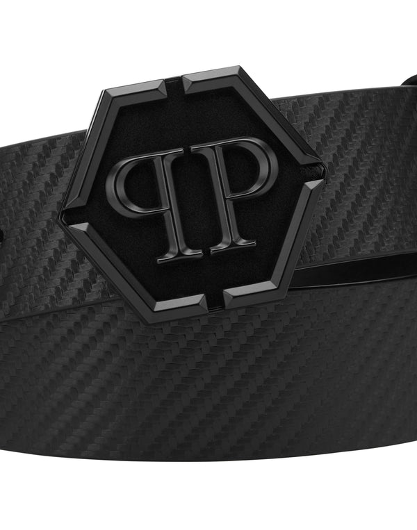 Philipp Plein｜Carbon Belt Hexagon 皮帶