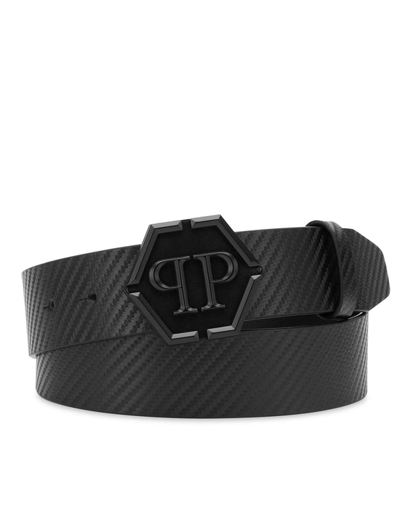 PHILIPP PLEIN Carbon Belt Hexagon