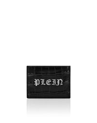 PHILIPP PLEIN Crocco Printed Leather Credit Cards Holder Gothic Plein