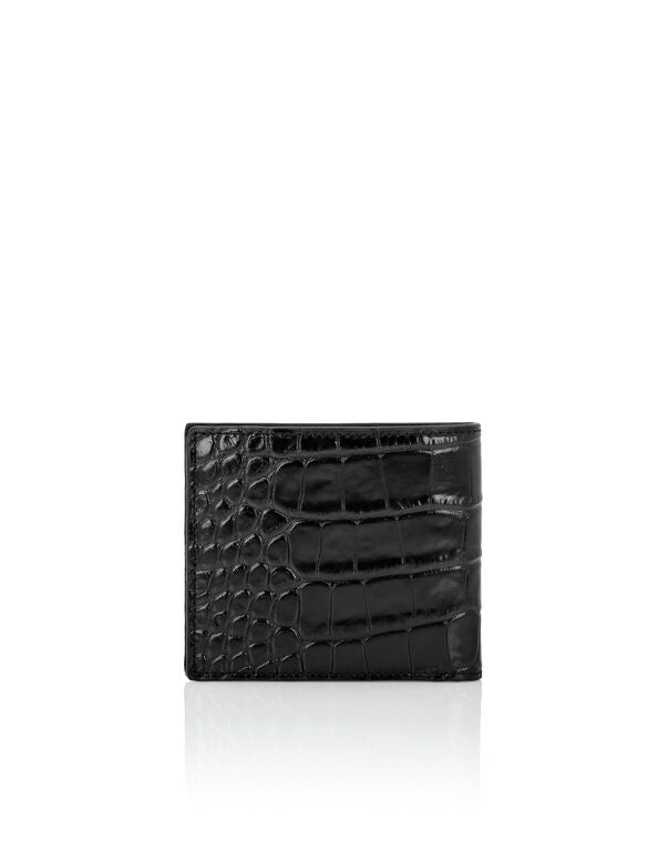 Philipp Plein｜Crocco Printed Leather French Wallet Gothic Plein 皮夾