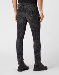 Philipp Plein｜Denim Trousers Skinny Fit Tattoo 男款牛仔褲