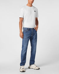 Philipp Plein｜Denim Trousers Super Straight Cut Tattoo 男款牛仔褲