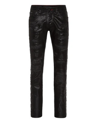 PHILIPP PLEIN Super Straight Cut Trousers Gothic Plein