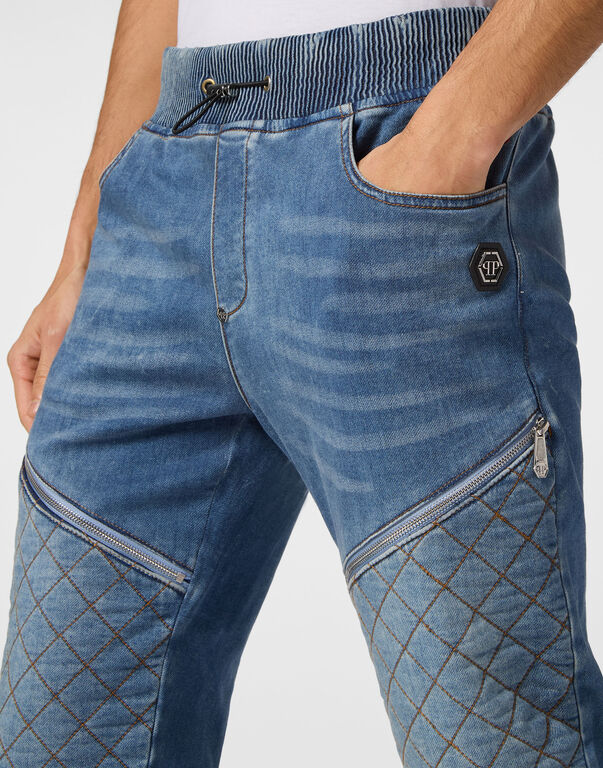 Philipp Plein｜Jogging Denim Trousers 男款牛仔褲