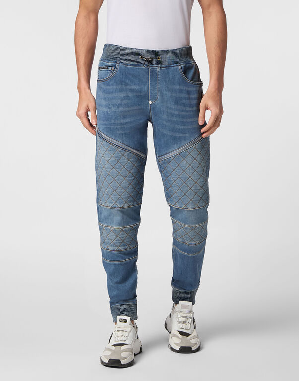 Philipp Plein｜Jogging Denim Trousers 男款牛仔褲