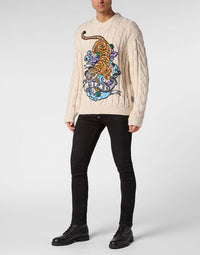 Philipp Plein｜Wool Blend Roundneck Tattoo 男款針織毛衣