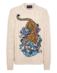 PHILIPP PLEIN Wool Blend Roundneck Tattoo