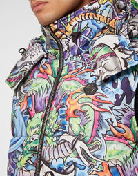 Philipp Plein｜Nylon Down Jacket Vest Tattoo 男款外套