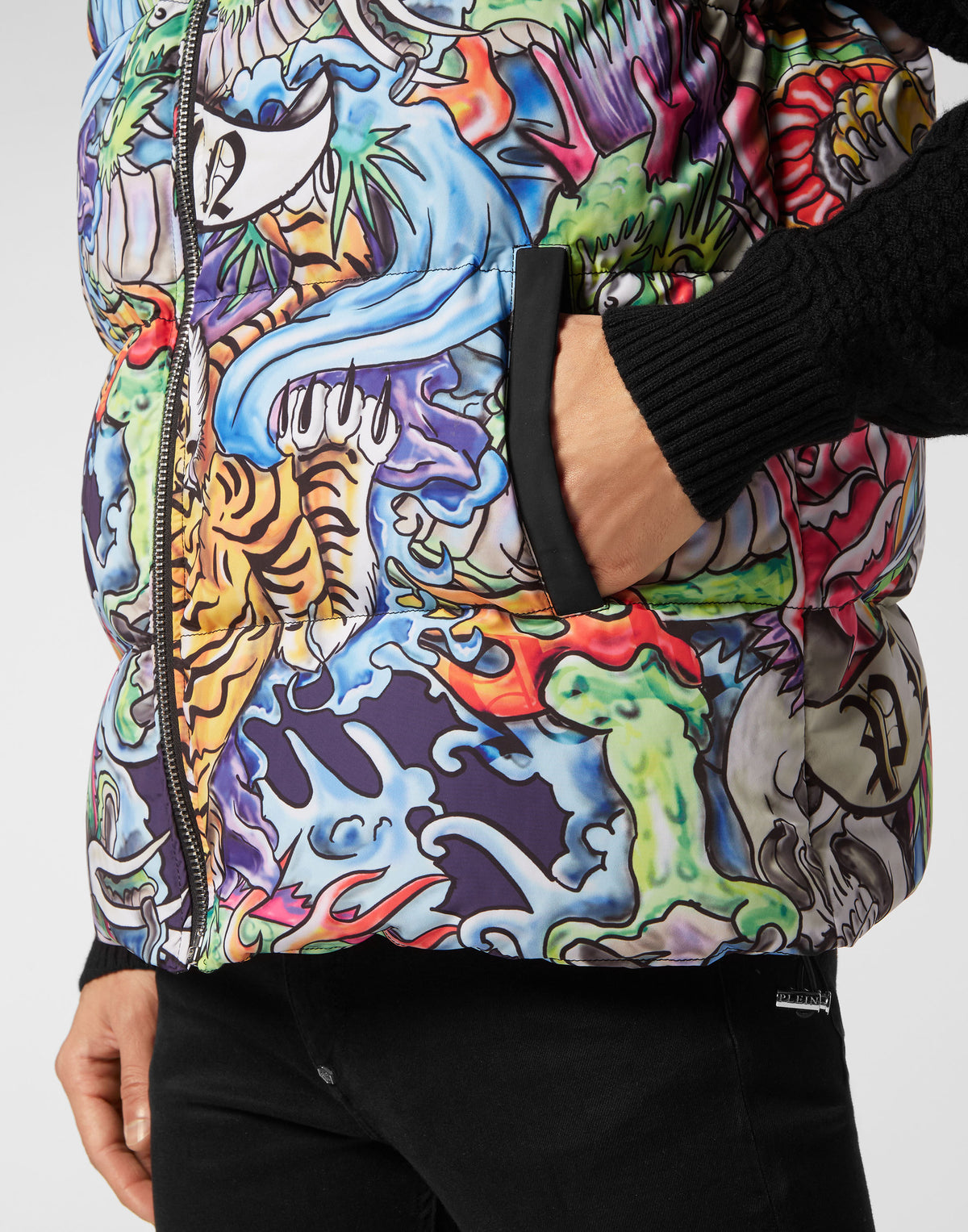 Philipp Plein｜Nylon Down Jacket Vest Tattoo 男款外套