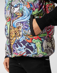 Philipp Plein｜Nylon Down Jacket Vest Tattoo 男款外套
