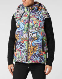 Philipp Plein｜Nylon Down Jacket Vest Tattoo 男款外套