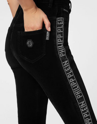 Philipp Plein｜Super High Waist Jegging Crystal Plein 女款牛仔緊身褲