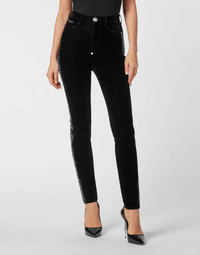 Philipp Plein｜Super High Waist Jegging Crystal Plein 女款牛仔緊身褲