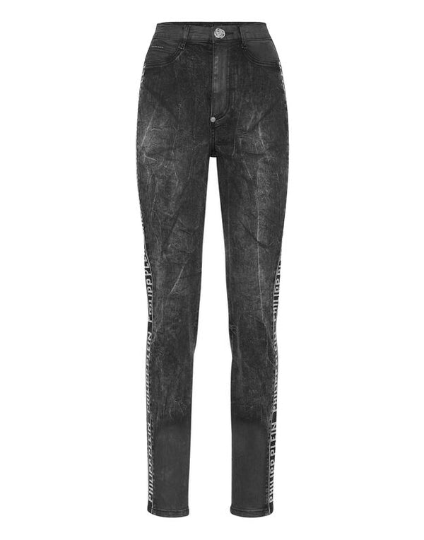 PHILIPP PLEIN Super High Waist Jegging Crystal Plein