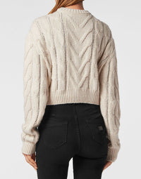 Philipp Plein｜Wool Blend Pullover Round Neck LS Tattoo 女款針織衫